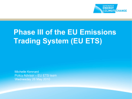 Allocation methodologies for the EU Emissions Trading System