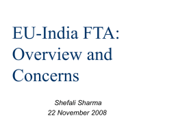 EU-India FTA: Labour and Livelihood Impacts