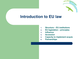 Introduction to EU law