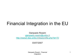 Financial Integration in the EU