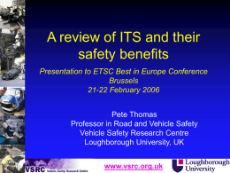 Introduction to Vehicle Safety 2 - ETSC