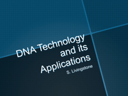 DNA Technology and its Applications