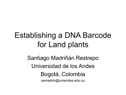 Establishing a DNA Barcode for Land plants