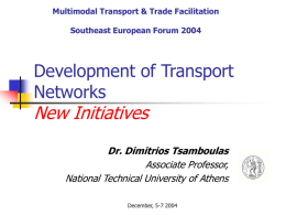 Transport Infrastructure in South East Europe