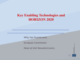 Key Enabling Technologies and HORIZON 2020 - CORDIS