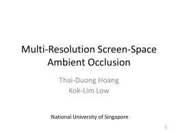 Multi-Resolution Screen-Space Ambient Occlusion