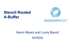 Stencil Routed A-Buffer