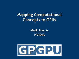 Mapping Computational Concepts to GPUs