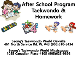 After School Program Taekwondo & Abacus(Math)
