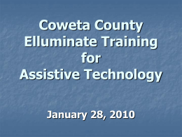 Coweta County Elluminate Training for Assistive Technology