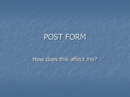 POST FORM - the Tennessee Department of Health