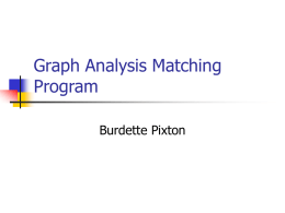 Graph Analysis Matching Program