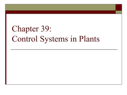 s/s 3883 Control Systems in Plants s/s 3884 QuestionDo