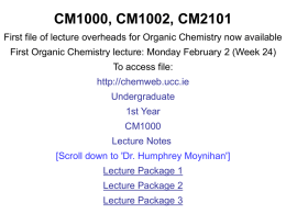 Organic Chemistry 1 An introductory course in organic