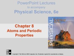 Atoms and periodic properties