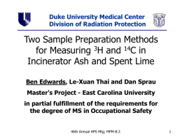 Liquid Scintillation Counting Efficiency of Two Sample