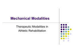Other Mechanical Modalities Lecture