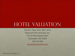 Pope - Hotel Valuation - NC Department of Revenue