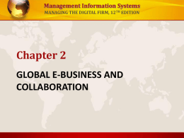 GLOBAL E-BUSINESS AND COLLABORATION