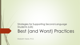 ESL Best (and Worst) Practices