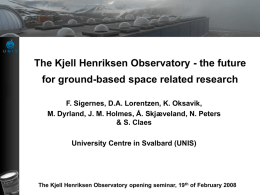 The Kjell Henriksen Observatory