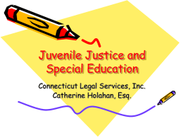 Juvenile Justice and Special Education