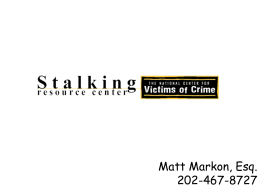 Stalking 101 - The New York City Alliance Against Sexual