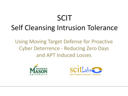 SCIT Self Cleansing Intrusion Tolerance
