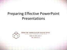 Etkili PowerPoint Sunumu Hazırlamak