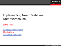 Implementing Near Real-Time Data Warehouse