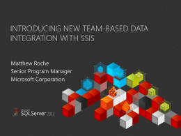 Introducing New Team-based Data Integration with SSIS