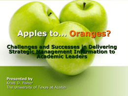Apples to Apples - TAIR-Texas Association for