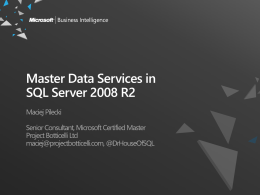 Master Data Services