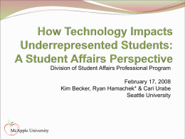 How Technology Impacts Underrepresented Students: A