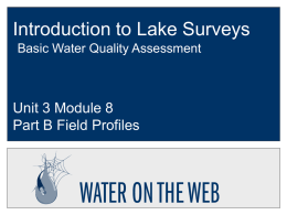 Mod8-B Introduction to Lake Surveys