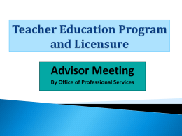 Teacher Education/Licensure - Fort Hays State University