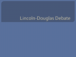 Lincoln-Douglas Debate - Birdville High School