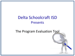 MDE Program Evaluation Process