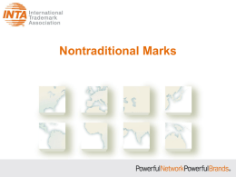 Nontraditional Marks - International Trademark Association