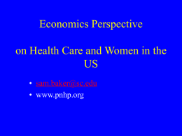 Economics Perspective - University of South Carolina