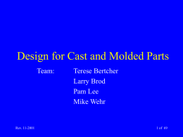 Cast & Molded Parts - Jonathan Weaver's Home Page