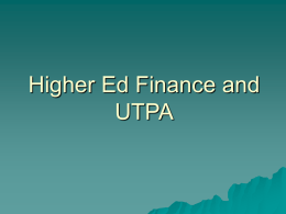 Higher Ed Finance in Texas