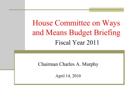 Fiscal Year 2010 House Committee on Ways and Means Budget