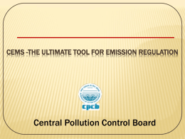 CEMS the Ultimate Tool for Emission Regulation