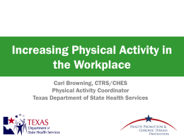 Increasing Physical Activity in the Workplace (Browning)