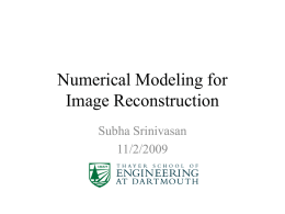 Numerical Modeling for Inverse Problems