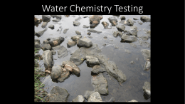 Water Chemistry Testing - Allendale School District