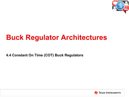Power Fundamentals: Buck Regulator Architectures