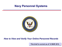 How to View and Verify your Personnel Record through NPS