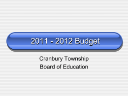 2011-12 Power Point Budget Presentation